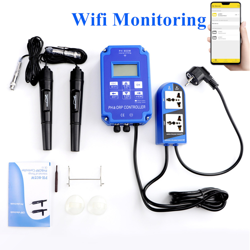 Marine Aquarium Water Analyzer - 2-in-1 PH ORP-controller PH-803W BNC-sonde Online