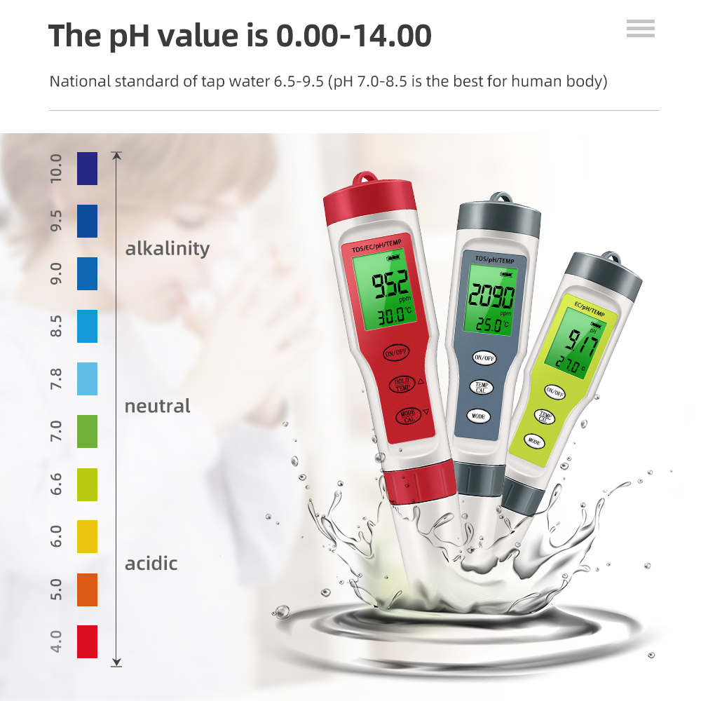 Marine Aquarium Water Analyzer - Digitale Waterkwaliteit Monitor Tester TDS PH