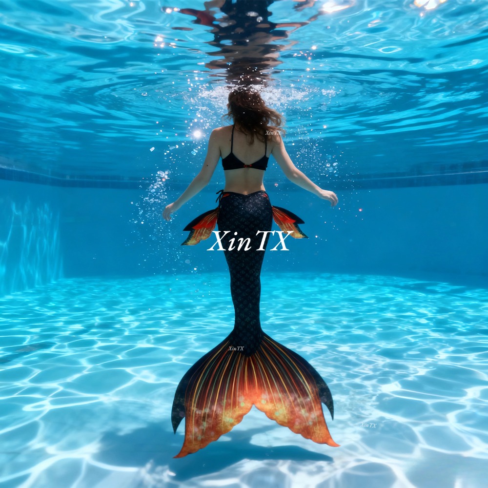 Aquarium & Marine Museum - Volwassen zeemeerminstaartzwempak met bijpassende bh, zwemkleding
