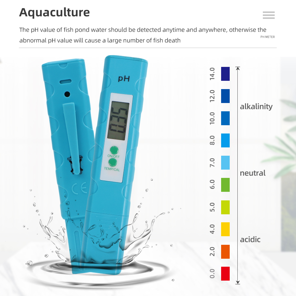 Marine Aquarium Water Analyzer - PH-meter Aquarium Pocket Pen 0,01 Hoge