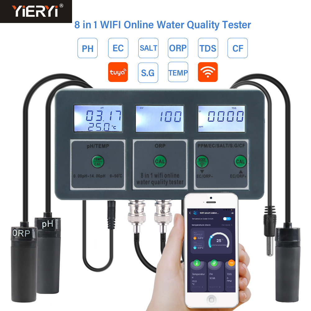 Wifi Tuya Smart Ph Meter Data  - Marine Aquarium Water Analyzer recensie en prijs